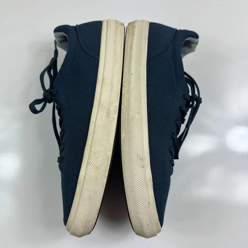 ROTHYS RS02 Classic Sneakers Unisex M12 W13.5 Navy Knit Lace Up Low Top Shoe
